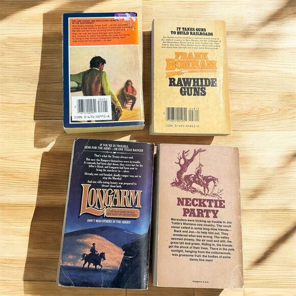 Vintage Western Pulp Book Lot 4 1960s 1970s Zane Grey - Picture 4 of 4